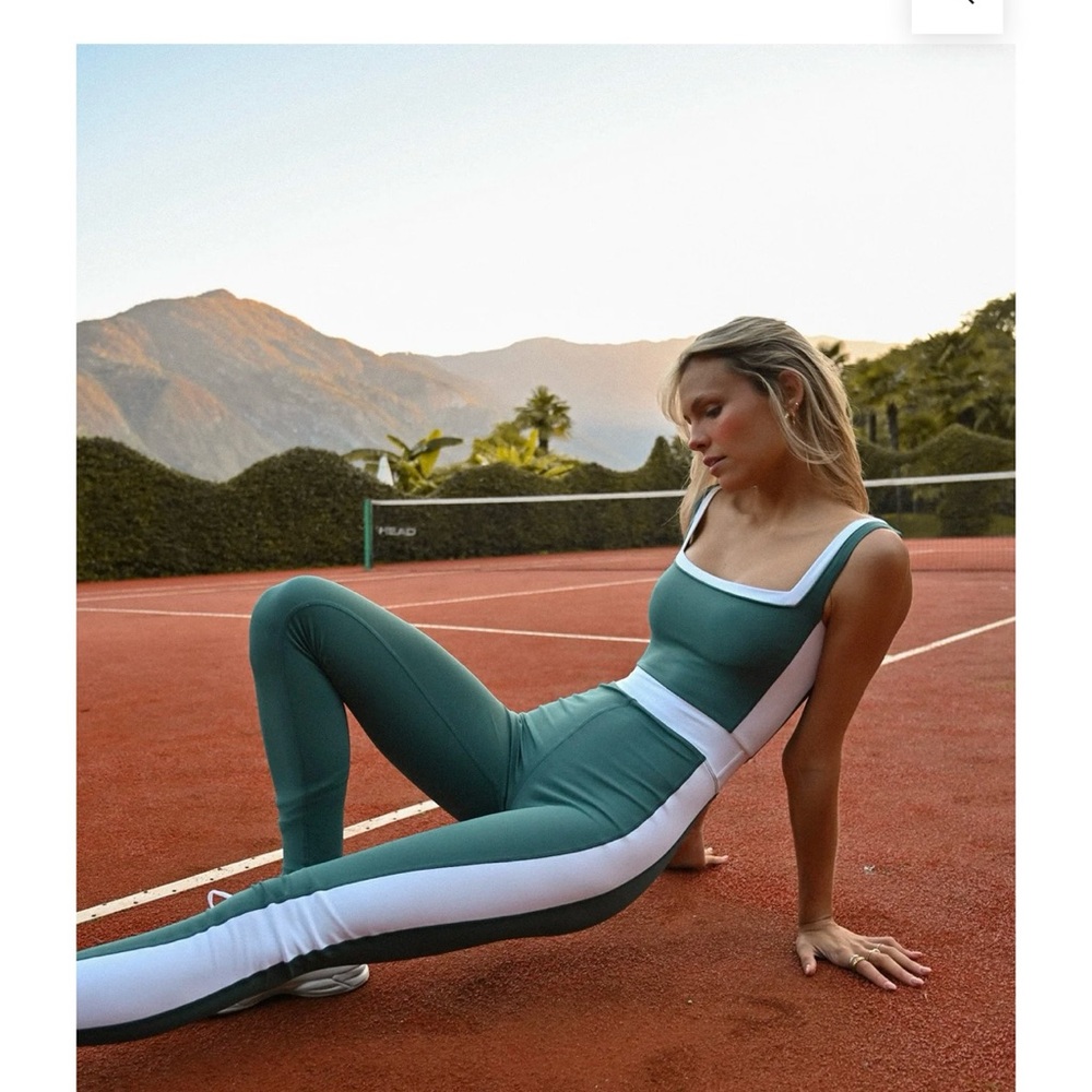 Stylish Green and White Bodysuit